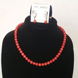 Beaded Necklace and Earings Set